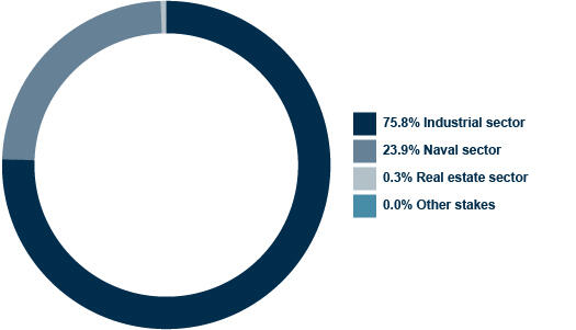 Breakdown by business area of the main investments of the Company